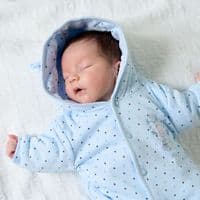 Blue Baby Bear Pramsuit