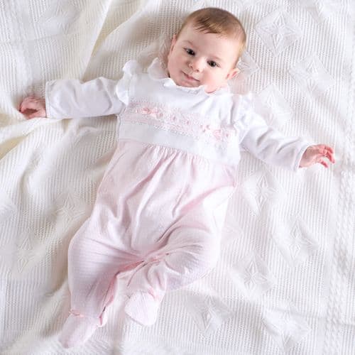 Ruffles & Lace Cotton Sleepsuit