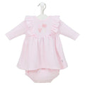 Pink Velour Dress & Knickers Set