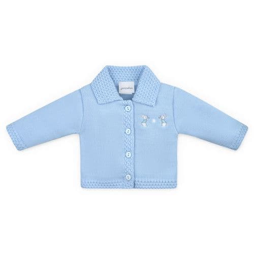 Blue Knitted Bunny & Star Cardigan