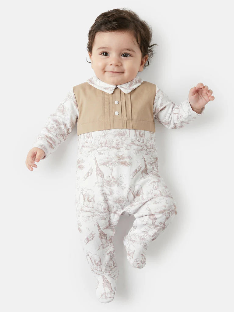 Boys Safari Beige All-in-One