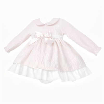 Pink Puff Ball Layered Dress with Matching Pants