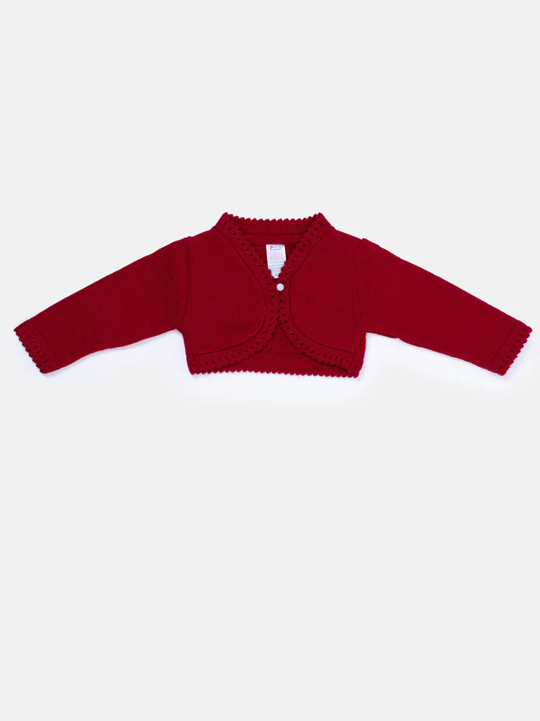 Girls Red Bolero Cardigan