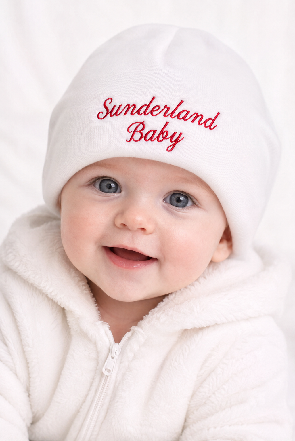 Sunderland Baby Embroidered Ribbed Beanie Hat