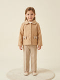 Visara Girls 3-Piece Trouser Set with Bow Jacket